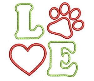 Stickdatei - I love Pfote